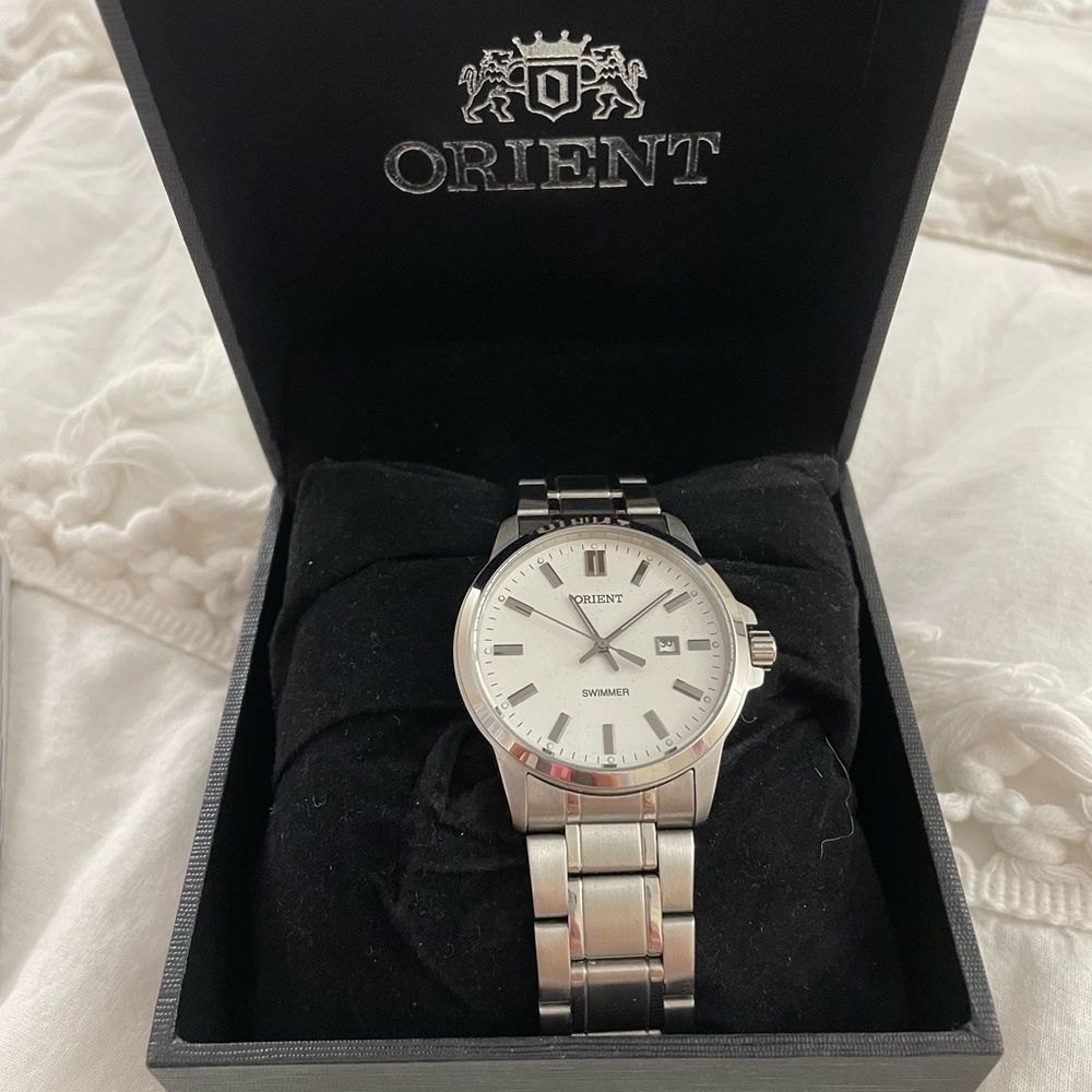 Orient Silver White Watch Brand New